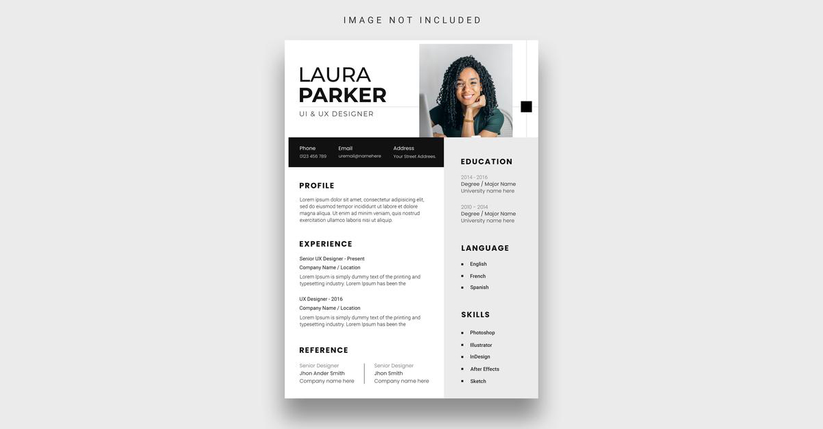 Free Resume Template  Unique resume template, Resume template free,  Creative resume template free